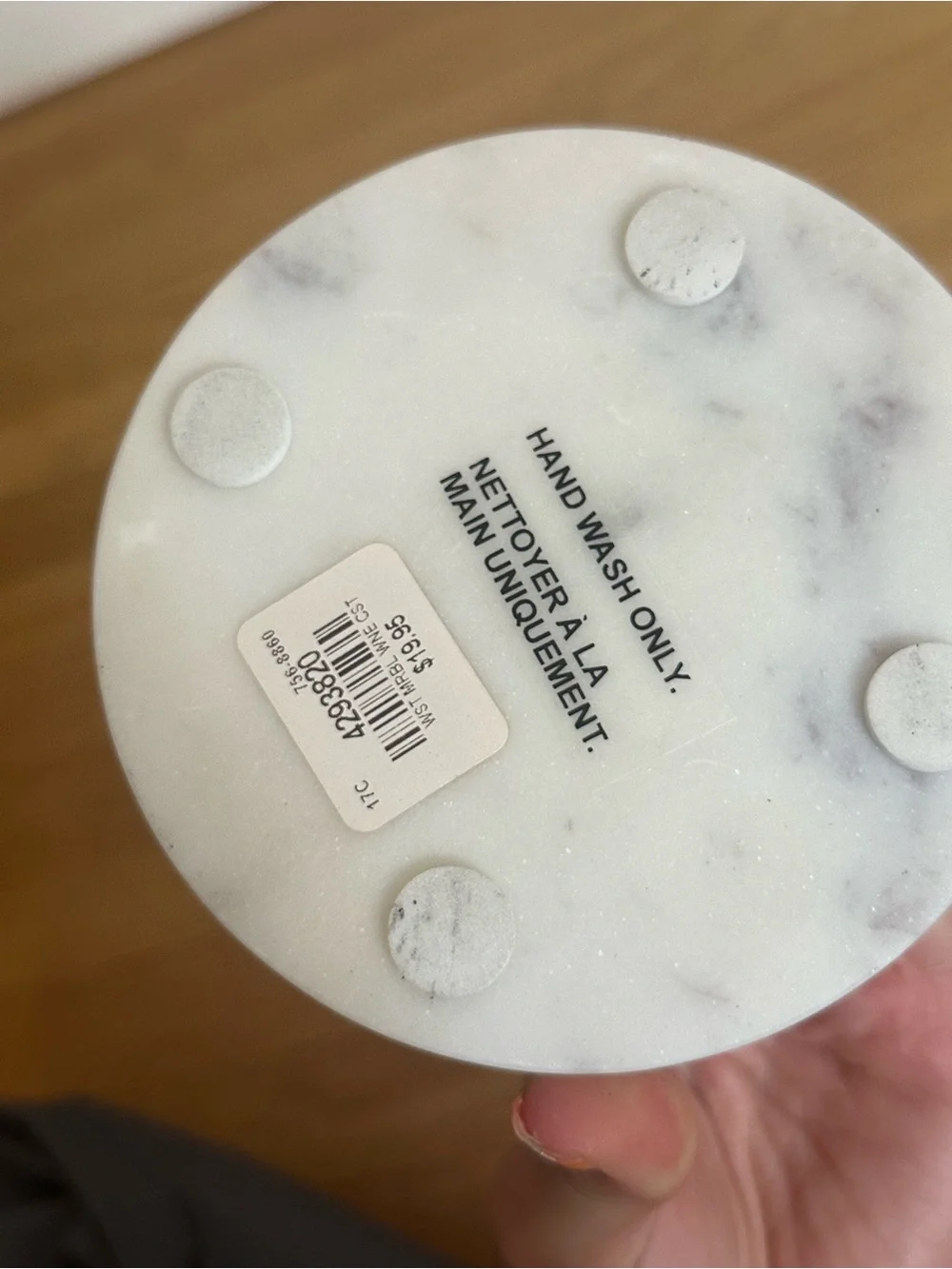 White Marble Wine Coaster
